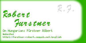 robert furstner business card