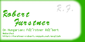 robert furstner business card